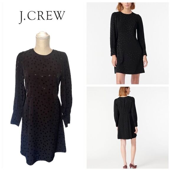 J. Crew Shift Dress in Floral Dot Jacquard - Picture 1 of 16